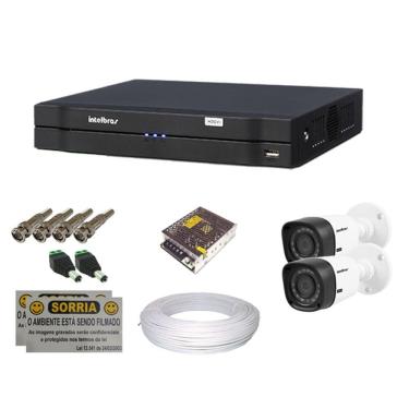 Imagem de Kit Cftv 2 Câmeras Hdcvi + Dvr 4 Canais Intelbras