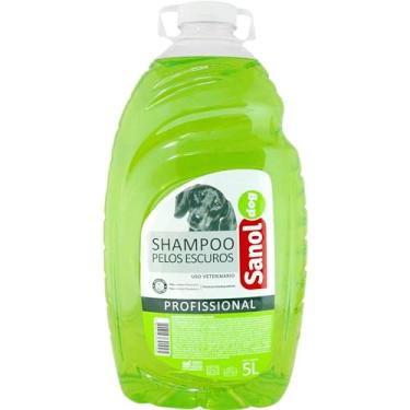 Imagem de Sanol Dog Shampoo De Pêlos Para Cães E Gatos Pêlos Escuros 5 Litros Verde
