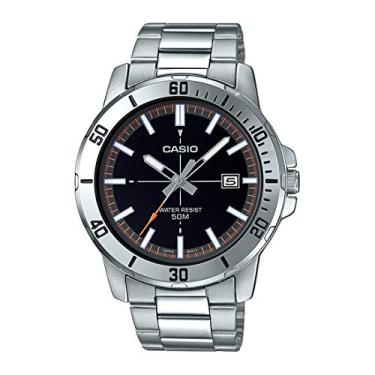 Imagem de Relógio Masculino Casio Prata Com Data Fundo Preto Original