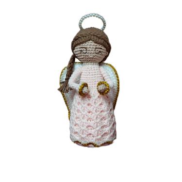 Imagem de Anjo Da Guarda Amigurumi Menina Feito A Mão