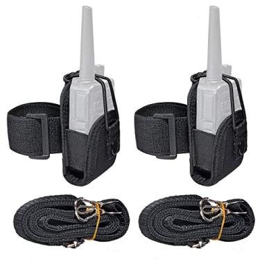 Imagem de HYSHIKRA Capa de rádio universal, estojo de nylon com suporte de coldre acessórios com alça de braço e alça de ombro para Baofeng UV5R Midland Motorola Talkabout Cobra Retevis Walkie-Talkie (pacote