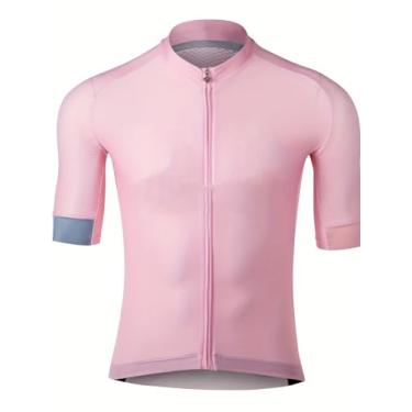 Imagem de Camisa masculina off-road motocross Jersey Mountain Bike Downhill, camisa de ciclismo de manga curta, 3 bolsos traseiros, 0116, P