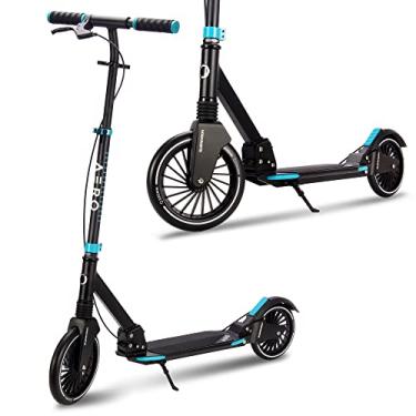 Imagem de Scooter Aero para crianças de 8 a 12 anos, adolescentes e adultos | Freio a disco controlado à mão, tapete de borracha e absorção de choque | Patinete manual adulto | Dobrável e ajustável em altura
