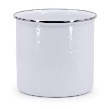 Imagem de Golden Rabbit Enamelware Utensil Crock, branco sobre branco