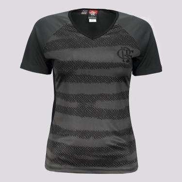 Imagem de Camisa Flamengo Devise Feminina Cinza-Feminino