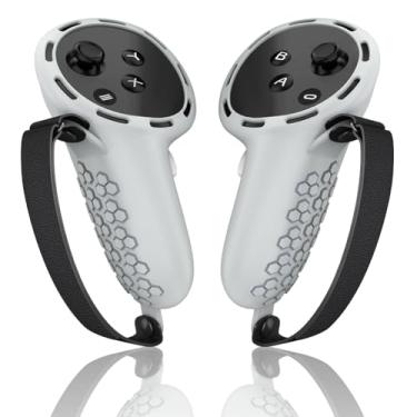 Imagem de Capa de aperto do controlador para Quest 3 Acessórios Anti-riscos Controladores Capa de aperto antiderrapante à prova de poeira alça de pulso ajustável para Oculus/3/940