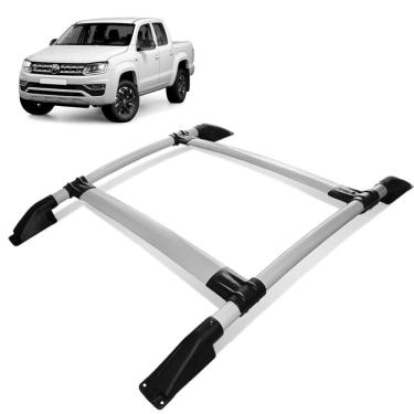 Imagem de Rack De Teto Bagageiro Amarok 2010 a 2023 Prata Tubolar
