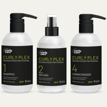 Imagem de Kit Curly Plex Shampoo Condicionador Infusão Reconstrução Cabelo Profi