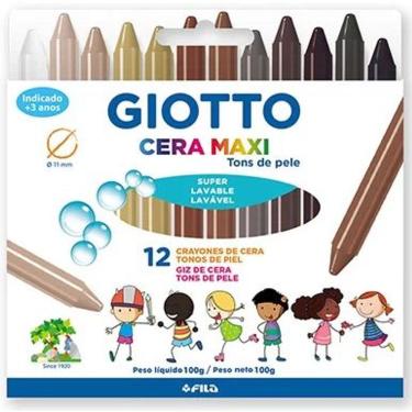 Imagem de Giz de Cera Maxi  Tons de Pele Giotto - 12 Cores