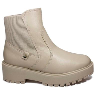 Imagem de Bota Coturno Ramarim Floter Soft Almond Couro 24-98101-Feminino