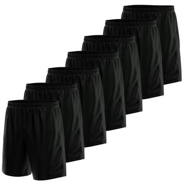 Imagem de Kit 7 Calção Short Futebol Basquete Vôlei Bermuda Dry Treino Academia-Masculino