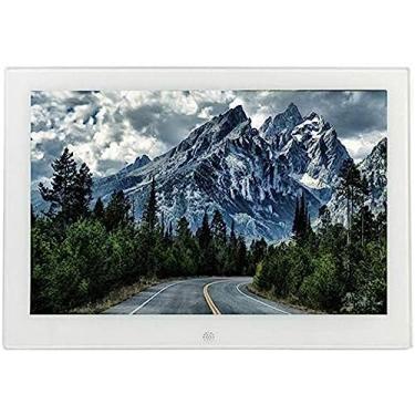 Imagem de Porta-retratos digital ultrafino de alta definição de 12 espaços, álbum eletrônico, reprodutor de publicidade montado na parede, reprodutor de LED, branco