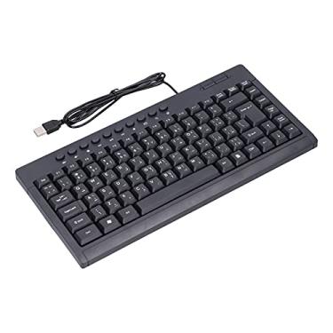 Imagem de Teclado Com Fio, Mini 87 Teclas Teclado USB Teclados De Computador Teclado Portátil Teclado De Mesa Teclado De Escritório Teclado De Trabalho Para Escritório(02)