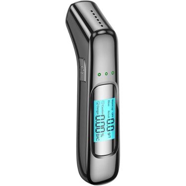 Imagem de Testador de álcool, detector portátil de analisador de álcool, bafômetro profissional, tela LCD digital precisa, indicador de 3 cores, uso doméstico de motoristas