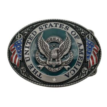 Imagem de Fivela de fivela de cinto de raiva, águia oval "The United States Of America"