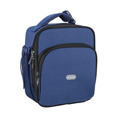 Imagem de Amersun Lancheira infantil com esponja isolada de 8 mm e vários bolsos e suporte para garrafa de água, mantenha a comida quente fria lancheira escolar para crianças, adolescentes, meninas, meninos,