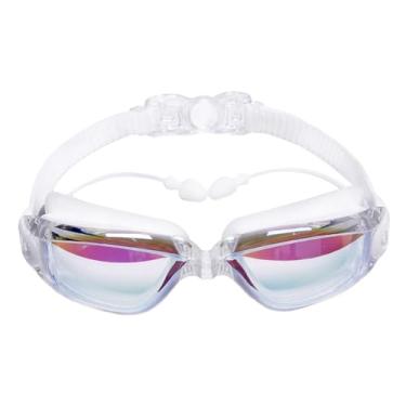 Imagem de Dynwave Óculos de natação óculos de natação portátil ampla visão confortável óculos de natação para mergulho esportes aquáticos piscina, BRANCO