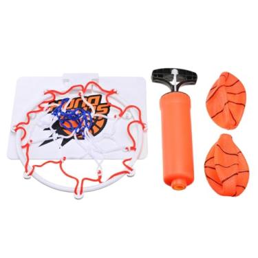 Imagem de MERIGLARE Mini conjunto de cesta de basquete, centros de atividades de tabuleiro de basquete, jogos para família, presentes de dia dos namorados para crianças, 2 bolas de basquete