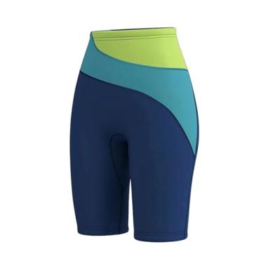 Imagem de Dynwave Shorts de neoprene masculino de 3mm, calção de mergulho para corrida, roupa de banho para caiaque, barco, mergulho livre, natação e surf, azul M