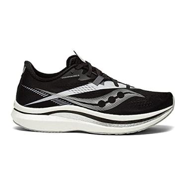 Imagem de Saucony Tênis de corrida masculino Endorphin Pro 2, Preto/branco, 46