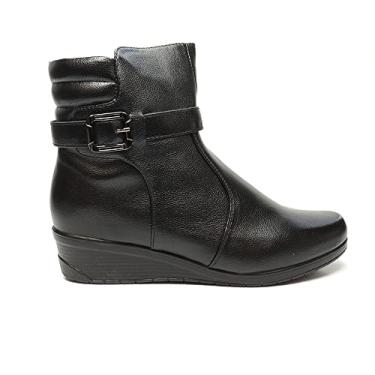 Imagem de Bota Feminina Mooncity Anabela Cano Baixo Preto 34