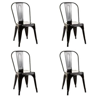 Imagem de Kit 4 Cadeiras Tolix Iron Reforçada Industrial Sala Cozinha Jantar