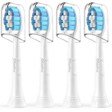 Imagem de Cabeças de substituição de escova de dentes elétrica para Philips Sonicare, cabeça de escova Ofashu compatível com cabeças Phillips Optimal Gum Care extra macias G2 C1 C2 4100 5100, branca, 4 pacotes
