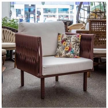 Imagem de Poltrona Rouxinol- fibra Sintetica, Aluminio-pode ficar na Area externa