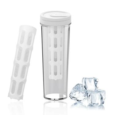 Imagem de Copo Cold Brew com tampas | Garrafa de água de plástico de 946 ml com jarra com filtro de malha 300 | Canecas para café/suco, chaleira americana artesanal - cabo portátil (branco)