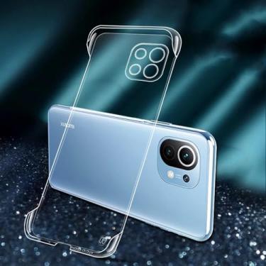 Imagem de Capa de celular transparente sem moldura para PC rígido para Xiaomi Mi 12 11 Ultra 10T Lite 10 Pro 9T MIX4 POCO F3 M3 para Redmi Note 7 8 9 10 Pro K40, transparente, para Mi 10Pro