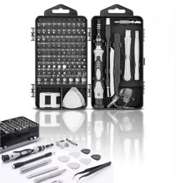 Imagem de Kit de Ferramentas Chaves de Precisão para Manutenção Profissional 115 Peças Magnético Para Celular, Notebook, Tablet - Completo