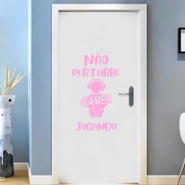 Imagem de Adesivo Não Perturbe Gamer Decoração Casa, Quarto, Sala e Porta - Impr