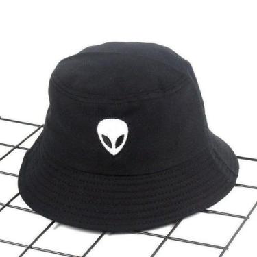 Imagem de Chapéu Bucket Preto Alien ET Bordado Unissex - Rei Look