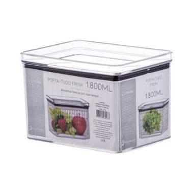 Imagem de Porta-Tudo Fresh Hermético com Escorredor Lumini 1.800 Ml C 18,3 X L 1