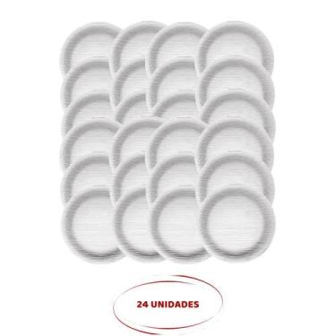 Imagem de Conjunto de 24 Pratos Rasos 23cm Vidro Diamante Duralex - Nadir Figuei