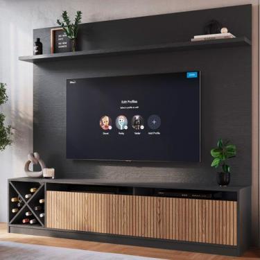 Imagem de Estante para TV Até 60 Polegadas Trento 2 Portas Grafite/Brise - Quidi