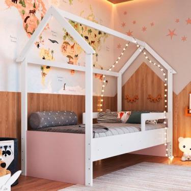 Imagem de Cama Infantil Montessoriana Soninho Branco/Rosa - Panorama Móveis, Ros