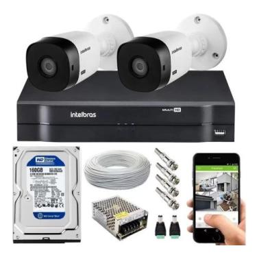Imagem de Kit Cftv 2 Câmeras Segurança Intelbras Hdcvi 20m e Dvr Mhdx