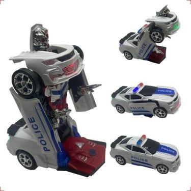 Imagem de Carrinho Transformer Policia Bate e Volta Luz Som Menino - ImportVic