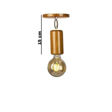 Imagem de Pendente Iluminação Pergolado Teto Baixo 15Cm Altura - Jn Artes Rústic