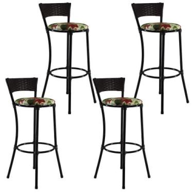 Imagem de Kit 4 Banquetas Forts Alta Fibra Sintética Tab./15638 - Panero Móveis