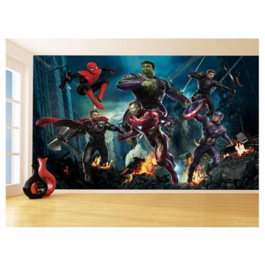 Imagem de Papel De Parede 3D Heróis Vingadores Hulk Thor 3,5M Nhma120 - Você Dec