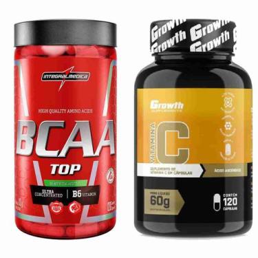 Imagem de Bcaa Top 120 Caps Integral + Vitamina C 120 Caps Growth - IntegralMedi