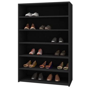 Imagem de Armário Taylor Sapateira Multiuso 5 Prateleiras Preto - AJL