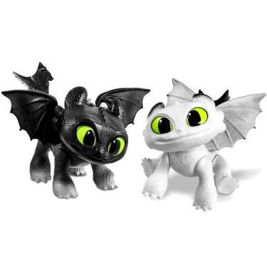 Imagem de 2 Dragões Treinar Seu Dragão Filhos Banguela Eclipse e Dawn - Pupee, D
