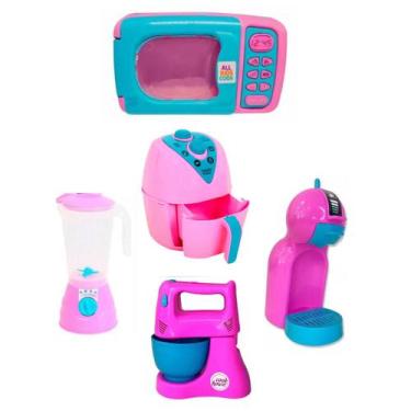 Imagem de Kit Infantil Microndas Air Frayer Batedeira Cafeteira Liquid - Zuca To