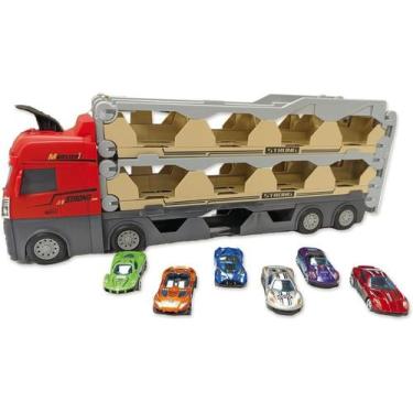Imagem de Caminhão Pista Dobrável 2,07m Com Lançador 06 Carrinhos Zoop Toys