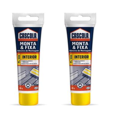 Imagem de KIT 2 COLA CASCOLA MONTA&FIXA PL500 85g BRANCO INTERIOR HENKEL