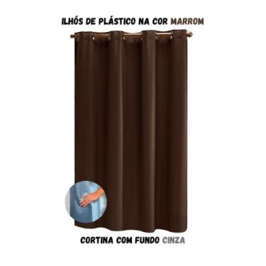 Imagem de Cortina Blackout para Sala ou Quarto PVC (plástico) UMA FOLHA Rústica 