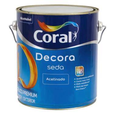Imagem de Tinta Acrílica Acetinado Decora Seda Branco Coral 3,6l